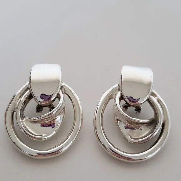 E&L Israel Sterling Silver Electroform Drop Earrings - Picture 2 of 7